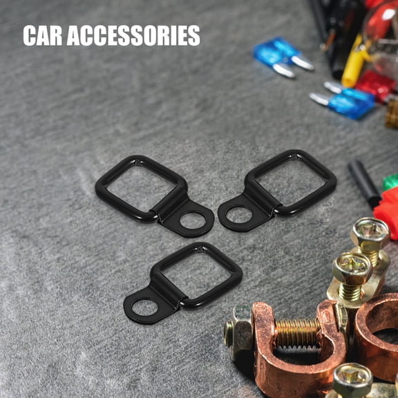 CTIRCHIU 8Pcs Car Pull Ring Hooks Black Multipurpose Roof and Trunk Hooks for Quick Installation