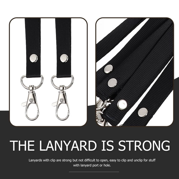CTIRCHIU Black Student Lanyards with Badge Holders, School and Office ID Card Holders for Everyday Use