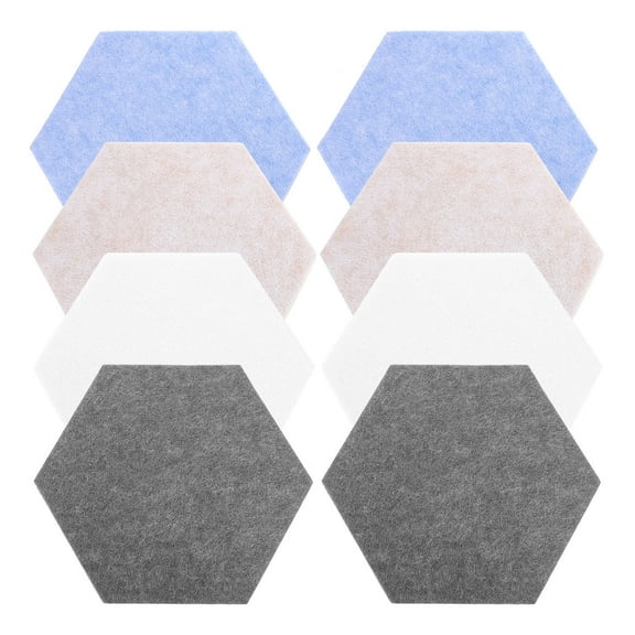 CTIRCHIU 8Pcs Felt Pin Board Tiles with Adhesive for Home Office Use Assorted Color Hexagon Design
