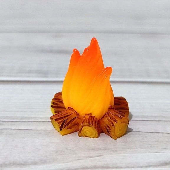 CTIRCHIU 8Pcs Pretend Flame Campfire Resin Model for Buyers Indoor Decoration