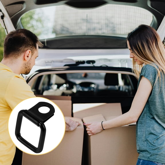 CTIRCHIU 8Pcs Metal Trailer Tie Down Anchors for Vehicle Cargo with Easy Installation Black