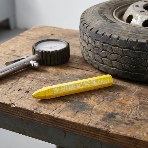 CTIRCHIU 8Pcs Yellow Tire Crayon Marker for Rims Multi Surface Water Resistant Tire Repair Pen