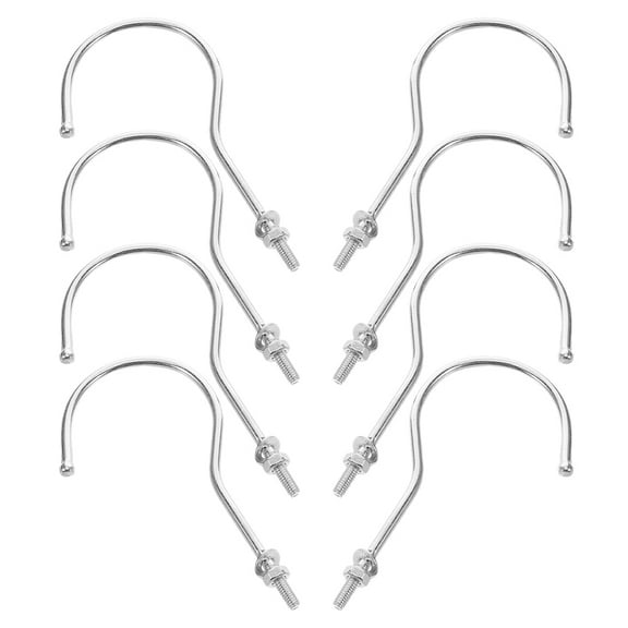 CTIRCHIU 8pcs Metal Coat Hanger Hooks Silver for Organizing Clothes in Shop Use