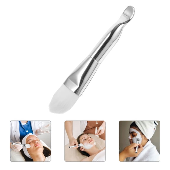 CTIRCHIU makeup brush applicator Facial Mask Brush Applicator Silver Portable 1Pack