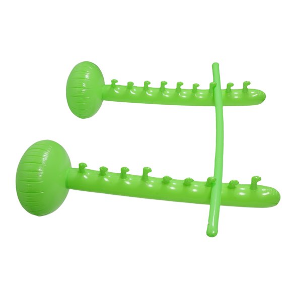 CTIRCHIU Adjustable Inflatable Jump Bar Green for Backyard Games Tropical Party Decorations