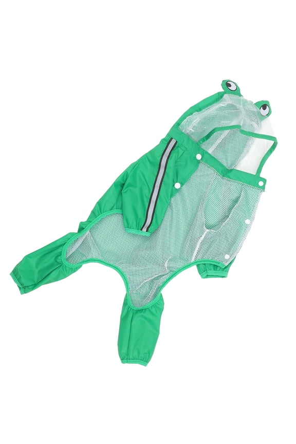Adjustable Pet Raincoat Frog Shape Waterproof Dog Jacket For Outdoor 1Pack