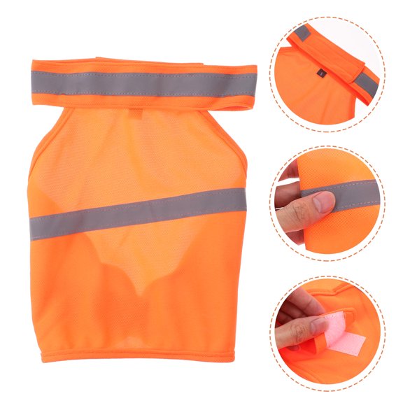 CTIRCHIU Adjustable Reflective Security Vest for Dogs Orange Durable Material for Walking and Jogging