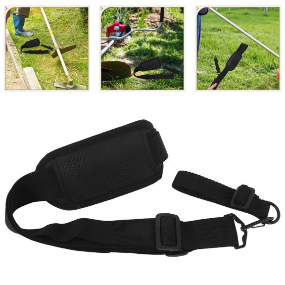 CTIRCHIU Adjustable Black Lawn Mower Shoulder Strap for Comfortable Ergonomic Garden Tool Support and Easy Handling