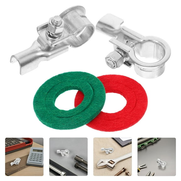 CTIRCHIU 1Pair Alloy Fiber Copper Battery Terminal Clamps for Automotive Cable Connection
