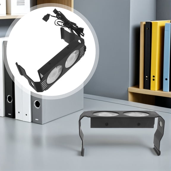 CTIRCHIU Argb Light RAM Radiator Fan with Pwm Temperature Control Quiet Cooling for Router Black