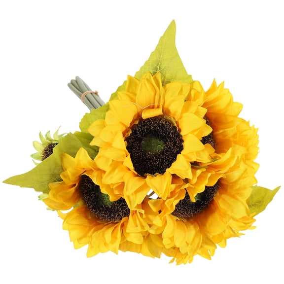 CTIRCHIU Artificial Sunflower Bridal Bouquet for Wedding, Church, Party, Home Decor, Realistic Floral Arrangement, Perfect