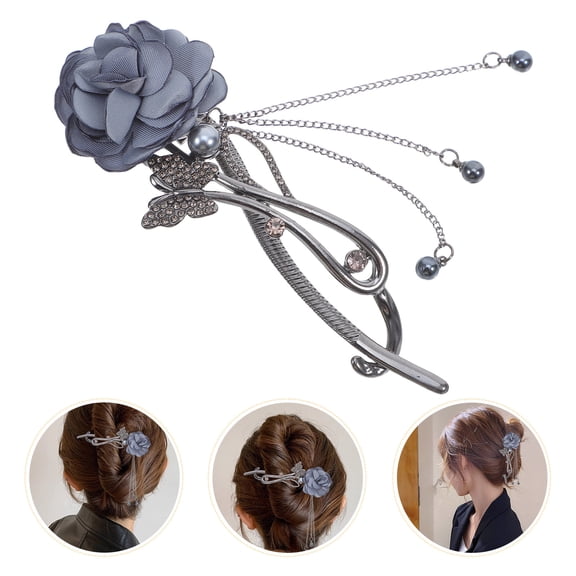 CTIRCHIU Asian Hair Accessories Alloy Non Slip Hair Bun Holder for Women Parties 1Pack