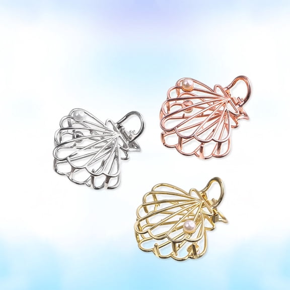 CTIRCHIU Assorted Color Alloy Hair Claw Clips for Kids Easy Comfortable Use Perfect for Parties and Showers 3pcs