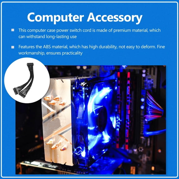CTIRCHIU Atx Power Supply Extension Wire Black for Motherboard 24Pin Compatible with 20Pin Old Boards
