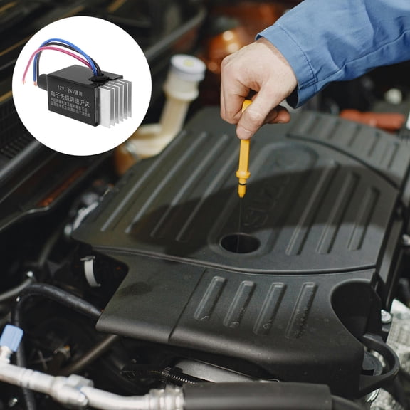 CTIRCHIU Automotive Electric Radiator Fan Controller Switch with Adjustable Speed and Noise Reduction