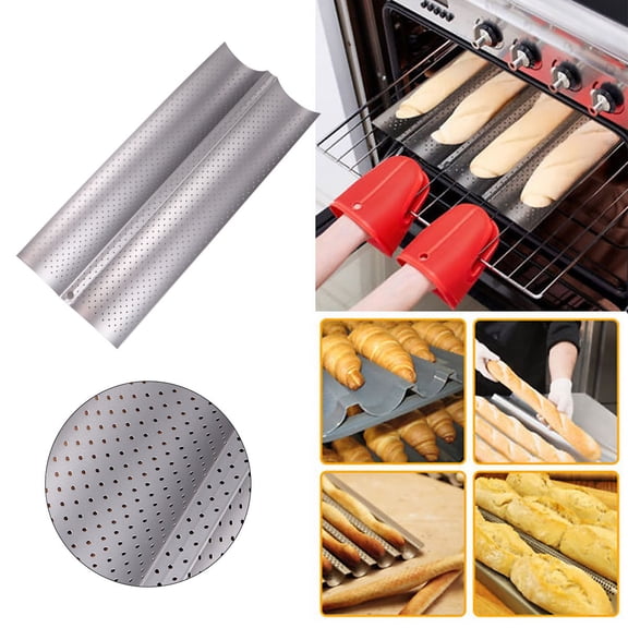 CTIRCHIU Stainless Steel French Bread Rack Nonstick Kitchen Baking Tool