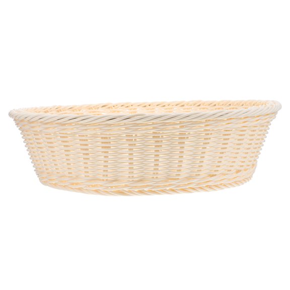 CTIRCHIU Beige PP Woven Fruit Basket, Natural Style for Home Decor and Storage