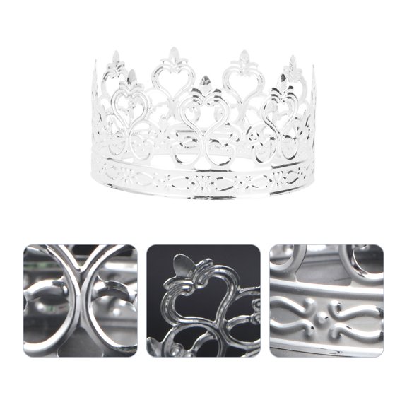 CTIRCHIU Birthday Party Cake Decoration Silver Cake Toppers Birthday for Kids 1PC