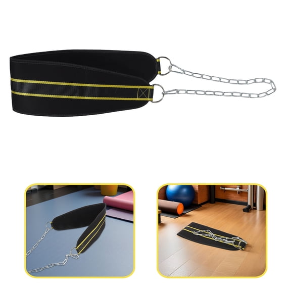 CTIRCHIU Black Bodybuilding Weight Belt with Core Stability for Squats Deadlifts and Pullups