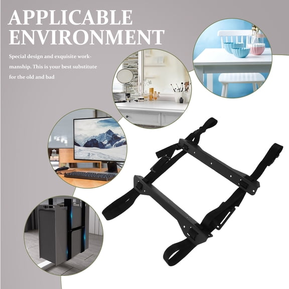 CTIRCHIU Black Computer Tower Hanger Under Desk Vented Cooling Cradle for Workstation