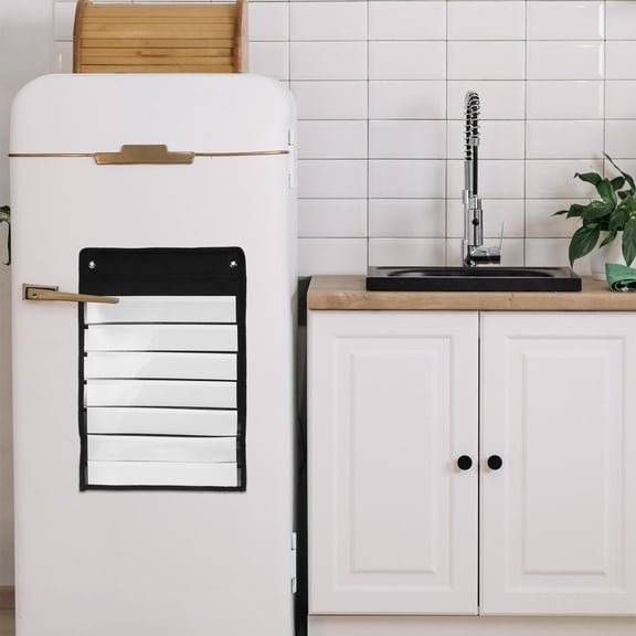 CTIRCHIU Black Polyester Pocket Chart Organizer with MultiPockets for Storage Ideal for Home or Office Use