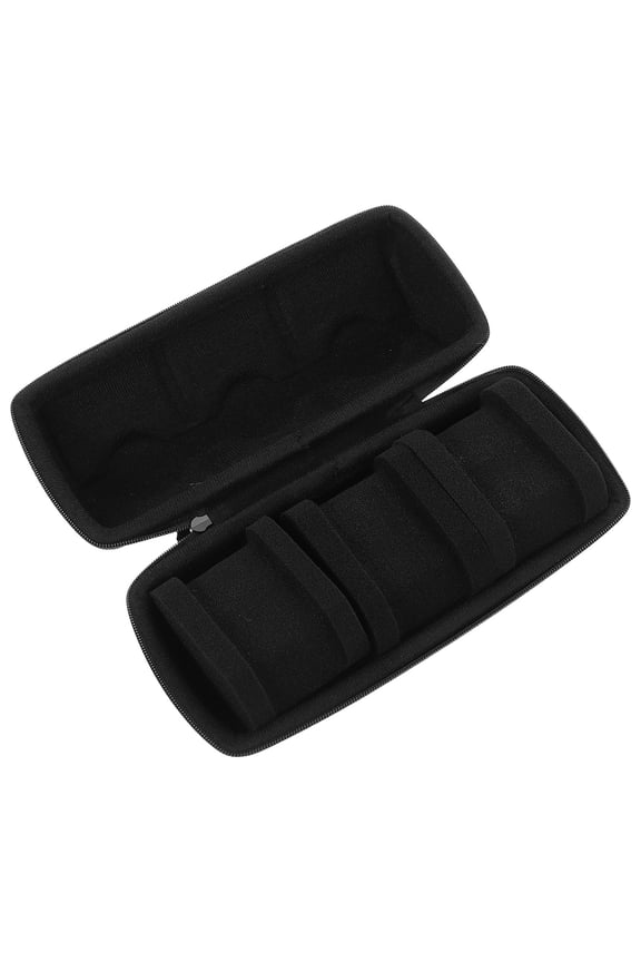 Black Synthetic Material Watch Organizer for Travel and Storage Lightweight Durable Design 100% Safe