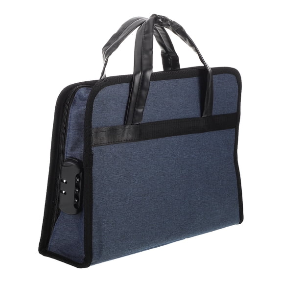 CTIRCHIU Portable Blue Briefcase with Builtin Lock for Men's Travel and Document Organization