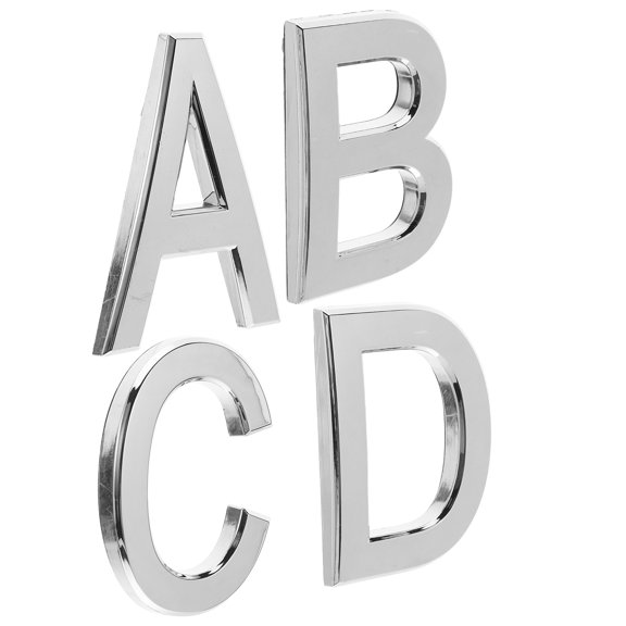 CTIRCHIU Bold Alphabet Sign Silver ABS Resin Elegant 3D Design Home Decor