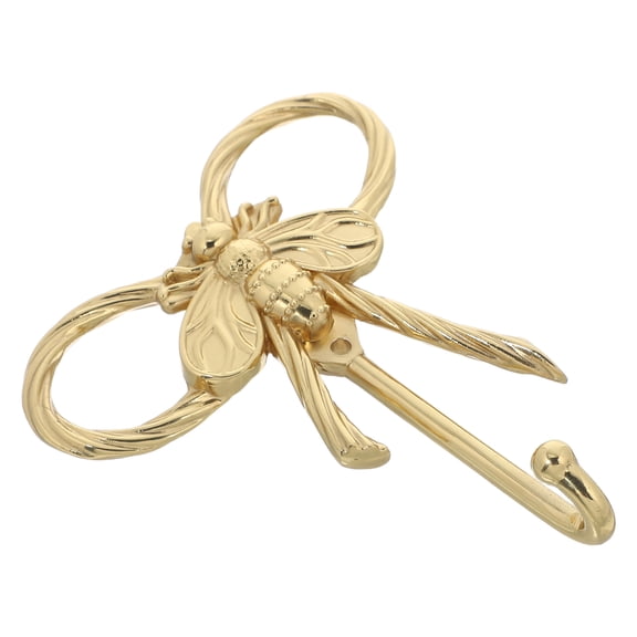 CTIRCHIU Plated Gold Brass Wall Mounted Bee Hooks Decorative Coat Hanger for Bedroom