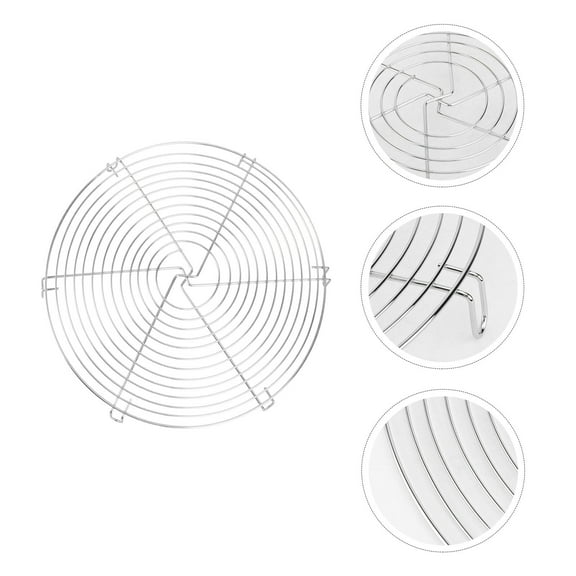 CTIRCHIU Bread Cooling Rack Black Wire Round Steamer and Cake Drying Rack for Kitchen Use