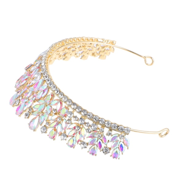 CTIRCHIU Bridal Hair Crown Rhinestone Crown Multi Alloy for Women Wedding Ceremony Decoration 1Set