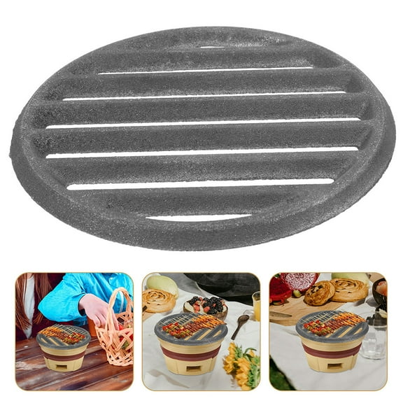 CTIRCHIU Adjustable Cast Iron Grill Grates Dark Grey 1Pcs