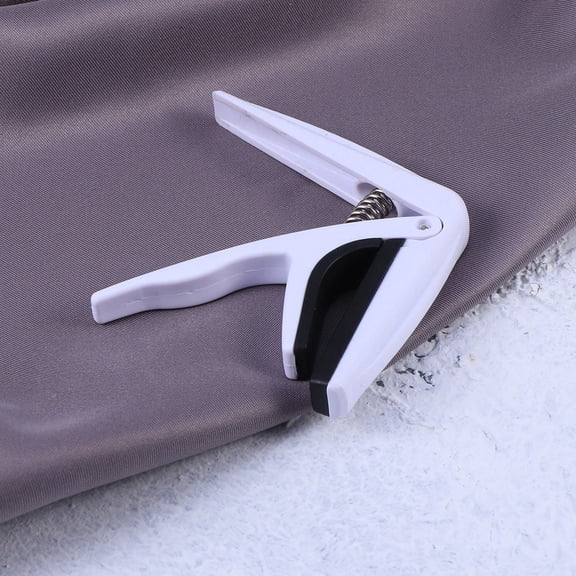 CTIRCHIU Clip on Ukulele Capo White Zinc Alloy with Spring Clamp for Guitar