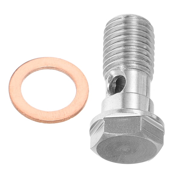 CTIRCHIU Car Disc Brake Bolt Stainless Steel Plated Silver Hex Socket Lightweight Hollow Design