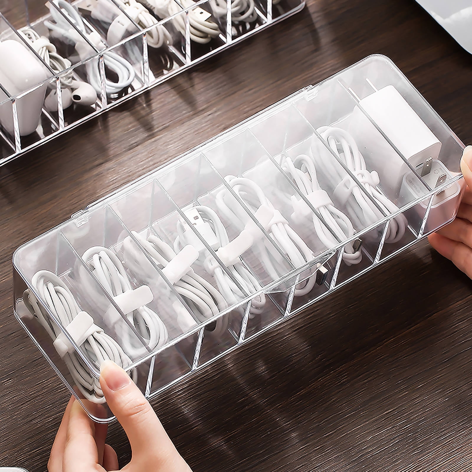 Cable Storage Box Large Capacity Cable Management Box Charger - View #2