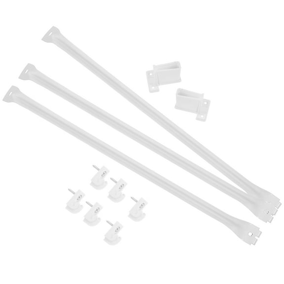 CTIRCHIU Plastic Wire Shelving Brackets 1 Set White for Kitchen and Bathroom Compact Storage