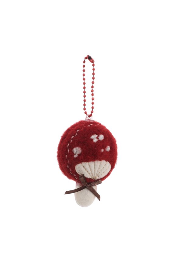 Cloth Mushroom Key Ornament Handmade Mushroom Keychain for Everyday Use 1Pack