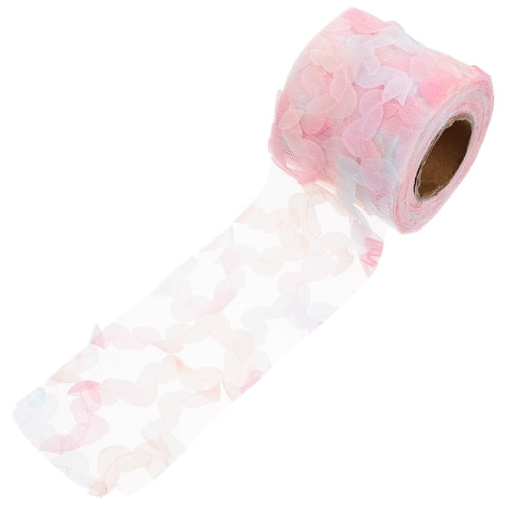 CTIRCHIU Pink Embroidered Rose Lace Ribbon for Craft Sewing Trim