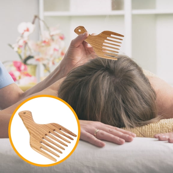 CTIRCHIU Comb Wide Tooth for Pocket Carry Light Brown 1Set