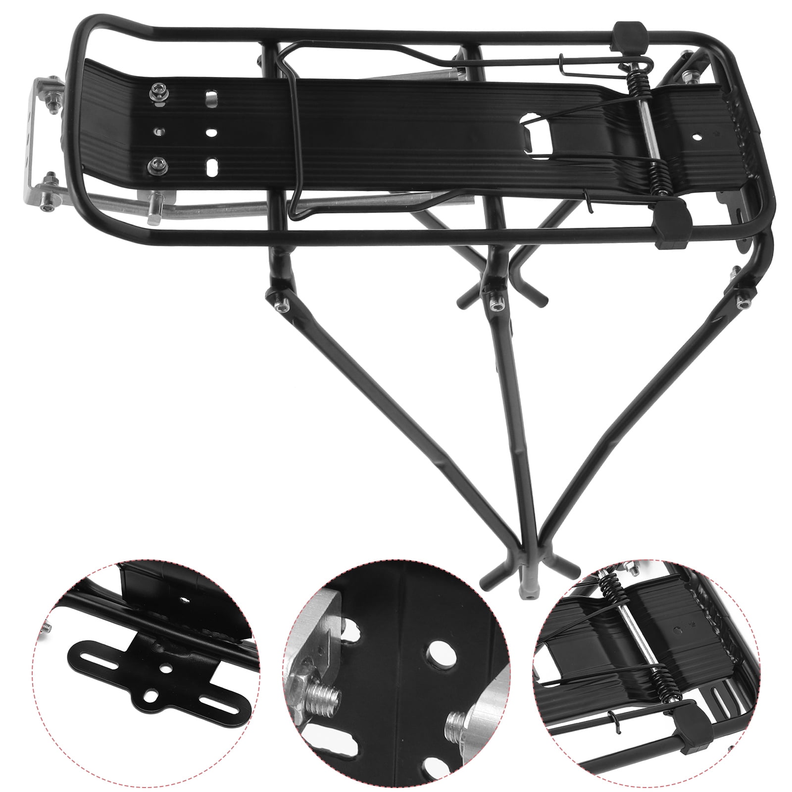 CTIRCHIU Compact Lightweight Black Bike Carrier Rack for Easy Transport ...