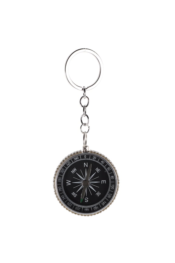 Outdoor Pocket Compass Keychain with Aluminum Alloy Carabiner for Hiking, Camping, and Travel Adventures