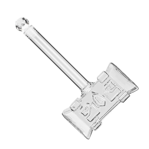CTIRCHIU Stylish Transparent Glass Decanter with Unique Design for Bar Display and Home Use, Compact Size