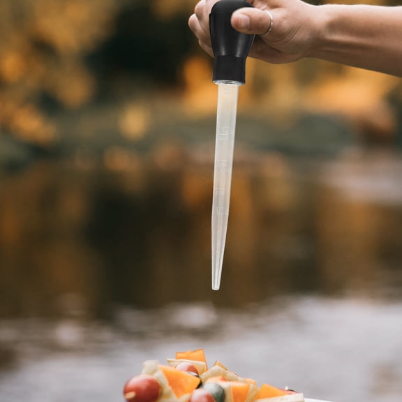 CTIRCHIU Convenient Black Meat Baster for Home Use with Marinade and Sauce Injection