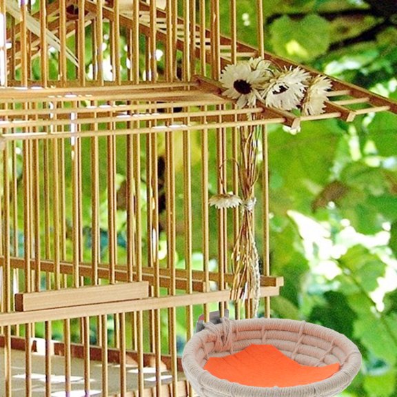CTIRCHIU Cotton Weave Rope Nest for Birds Breeding and Hatching Small Parrot Bird Hatch House