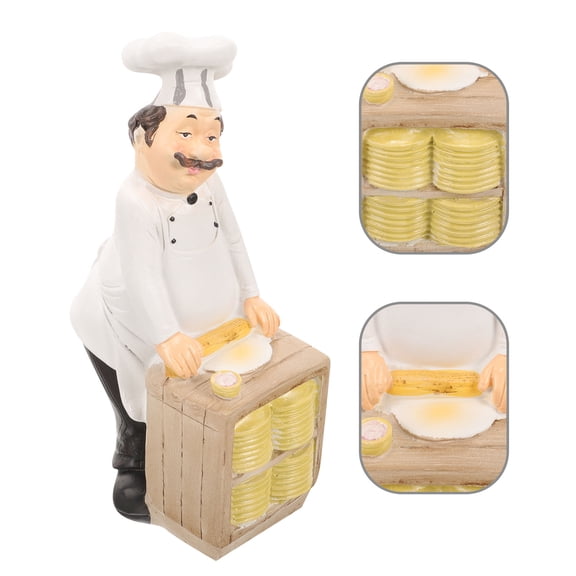 CTIRCHIU Creative Kitchen Statue Figurines White Decoration Home Ornaments for Families 1Set