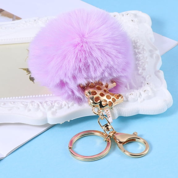 CTIRCHIU Creative Lavender Unicorn Keychain Plush Hanging Key Ring for Decorative Use and
