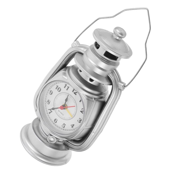 CTIRCHIU Retro Desk Clock Silent Quartz Movement Creative Design for Home Silver