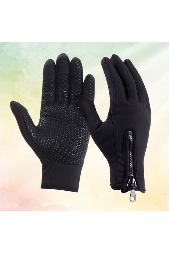 Touchscreen Gloves, Windproof, Black, Anti-Slip, for Cold Weather, Easy Carry
