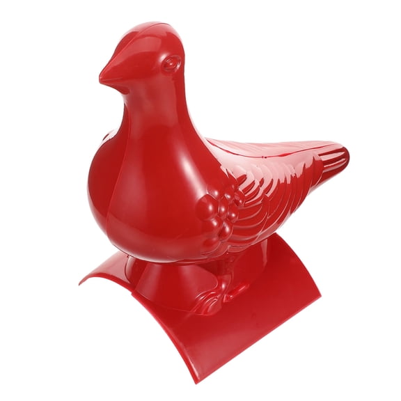CTIRCHIU Dark Red Pigeon Roof Ornament Traditional Chinese Style Faux Bird Statue for Home and Garden Decoration