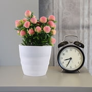 CTIRCHIU Desktop Plant Peach Potted Tree Model Tiny Fake Artificial Ornament